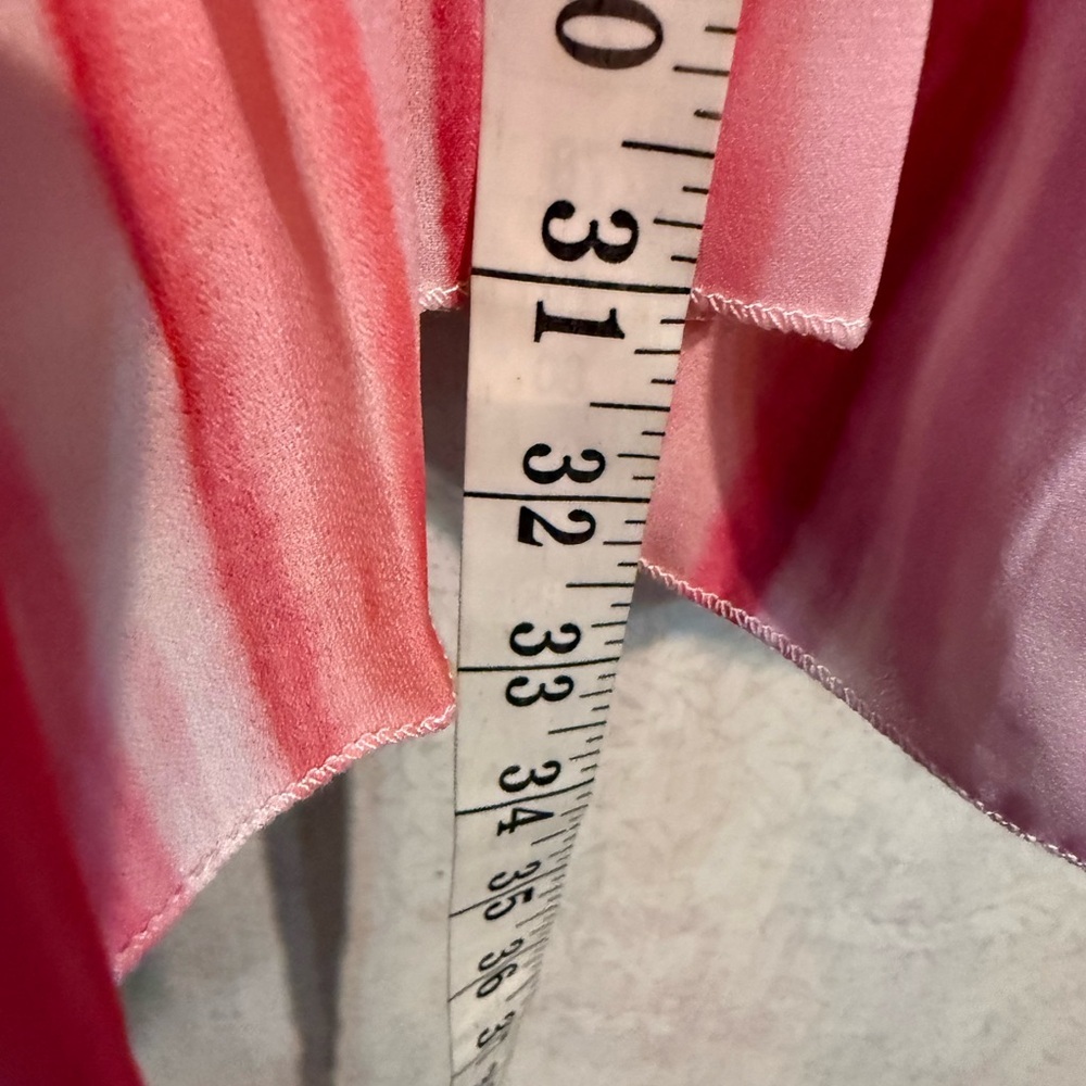 NWT Watercolor V Neck Dress Short Fluttery Sleeve Flowy Ruffle Hem Cotton Blend - Picture 6 of 8